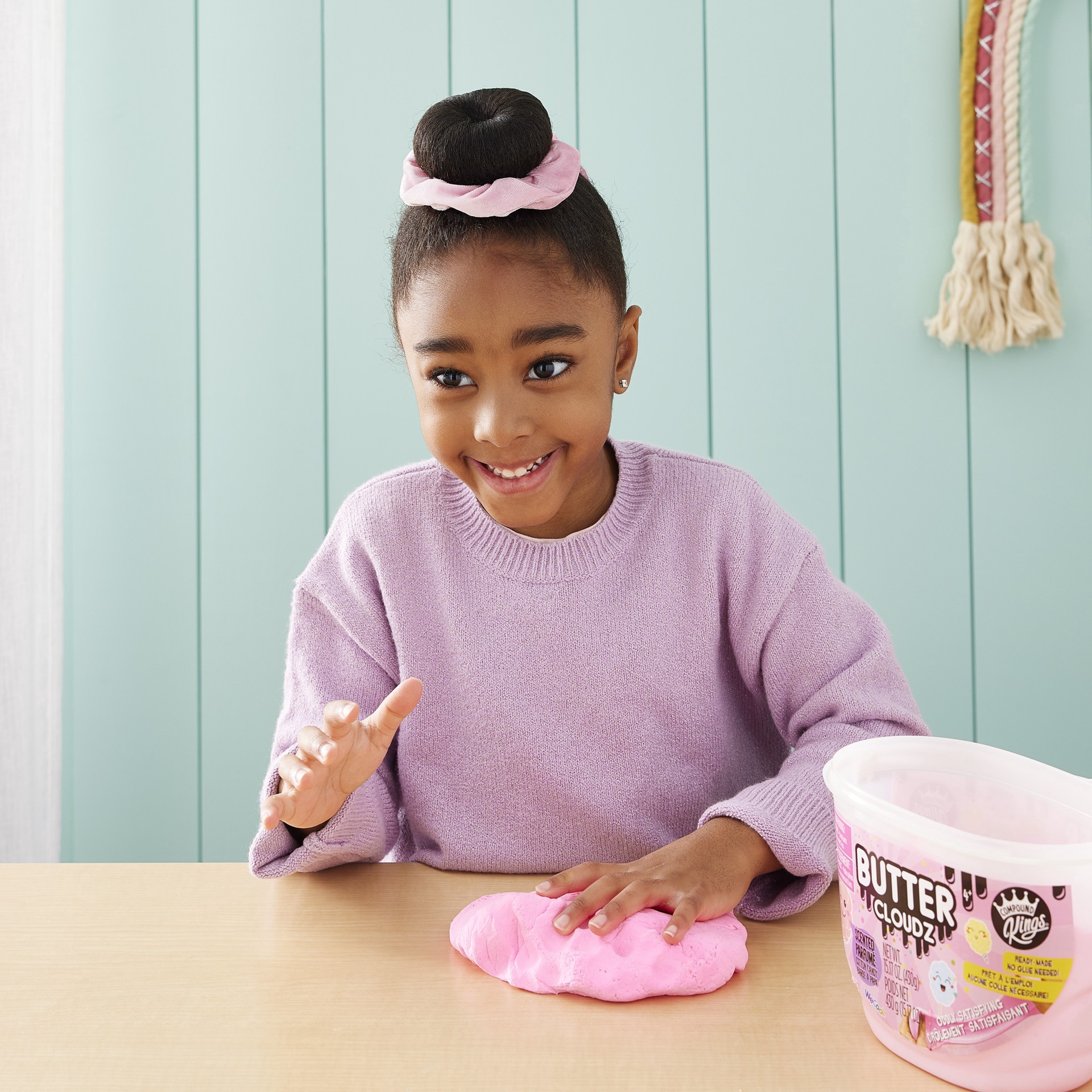 slide 2 of 3, Compound Kings Butter Cloudz Scented Slime, Cotton Candy, 11.99 oz