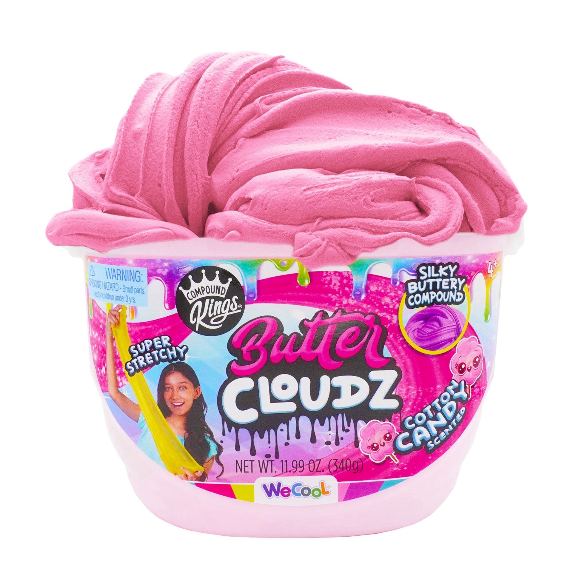 slide 3 of 3, Compound Kings Butter Cloudz Scented Slime, Cotton Candy, 11.99 oz