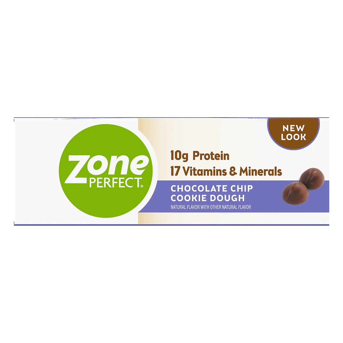 slide 1 of 1, Zone Perfect Chocolate Chip Cookie Dough Nutrition Bars, 12 ct; 1.58 oz