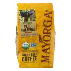 Mayorga Organic Peru Amazonas Light Roast Whole Bean Coffee