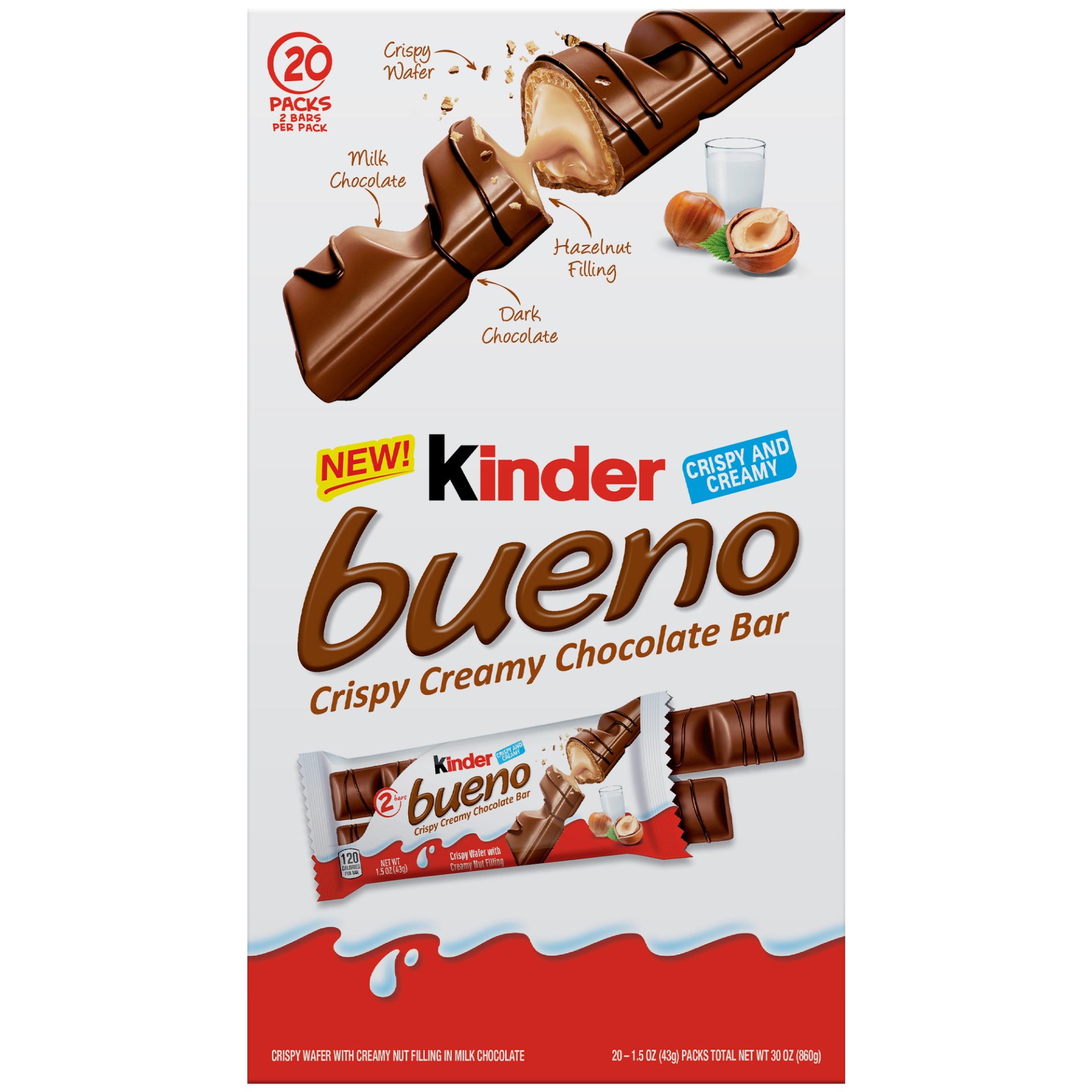 Kinder Bueno Chocolate Bars - Shop Candy at H-E-B