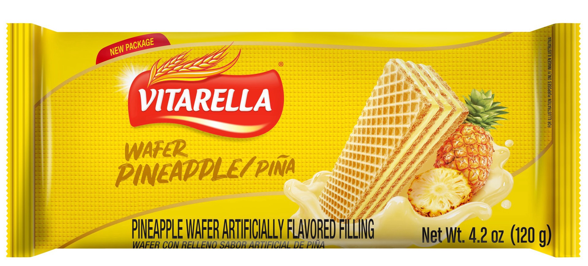 slide 1 of 1, Vitarella Wafer Pineapple, 4.23 oz