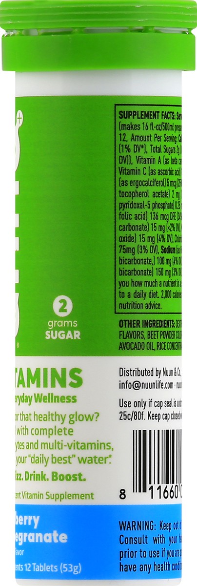 slide 8 of 12, Nuun Hydration Tablets Blueberry Pomegranate Vitamins 12 ea, 12 ct