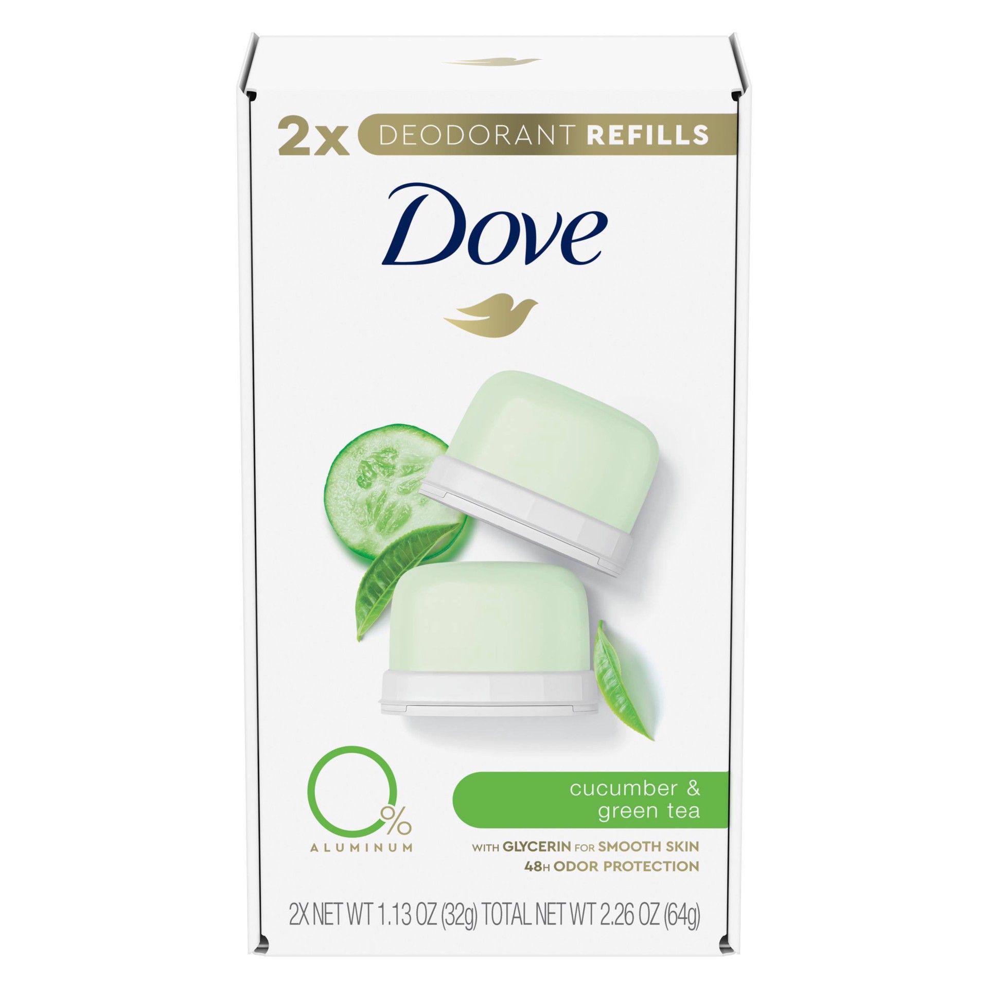 slide 1 of 1, Dove Cucumber & Green Tea Deodorant Refillable Kit - 1.13 Oz, 1.13 oz