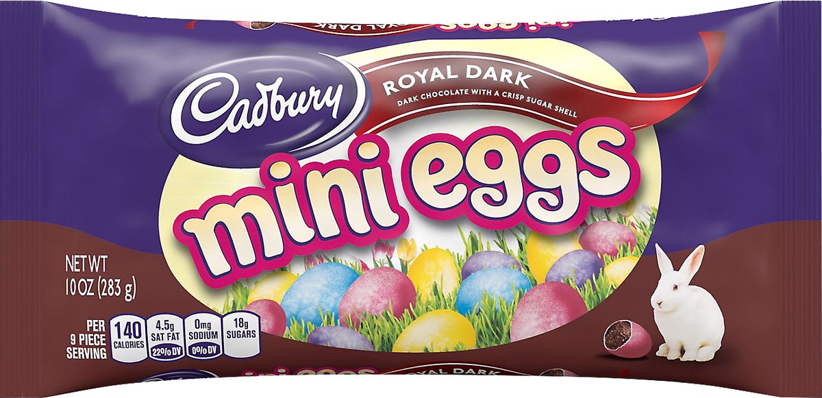 slide 3 of 3, Cadbury Mini Egg Coated Royal Dark Choc, 10 oz