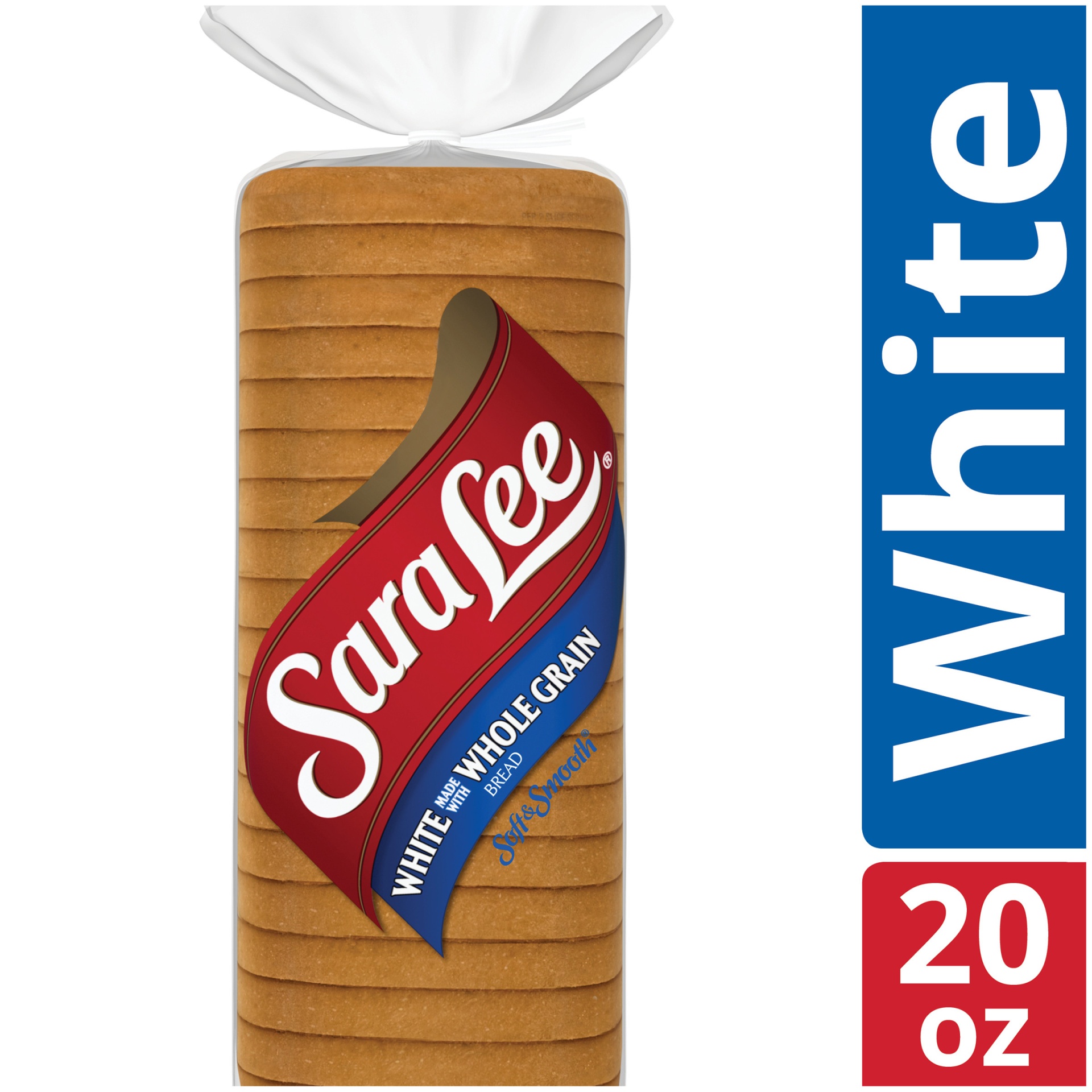 slide 1 of 8, Sara Lee White Made with Whole Grain Bread, 20 oz