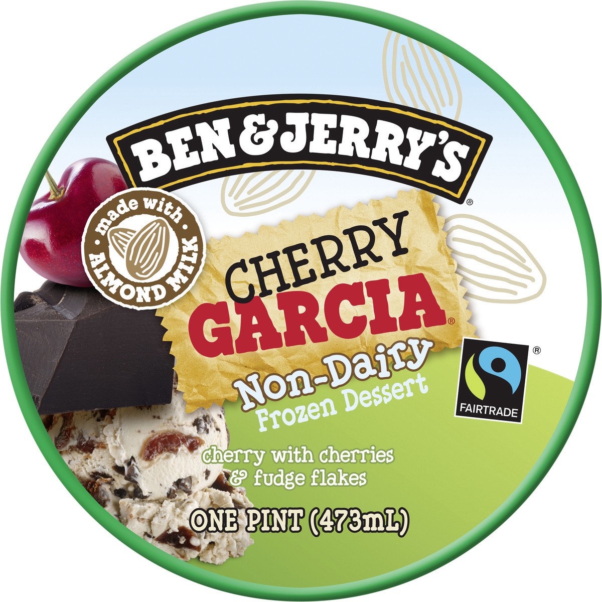 slide 4 of 4, Ben & Jerry's Chery Garcia Non-dairy Frozen Dessert, 1 pint