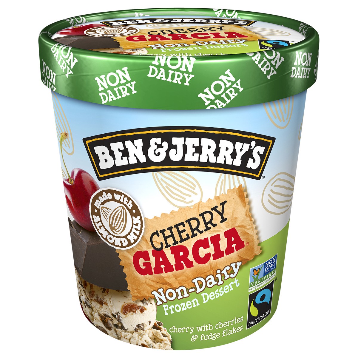 slide 1 of 4, Ben & Jerry's Chery Garcia Non-dairy Frozen Dessert, 1 pint