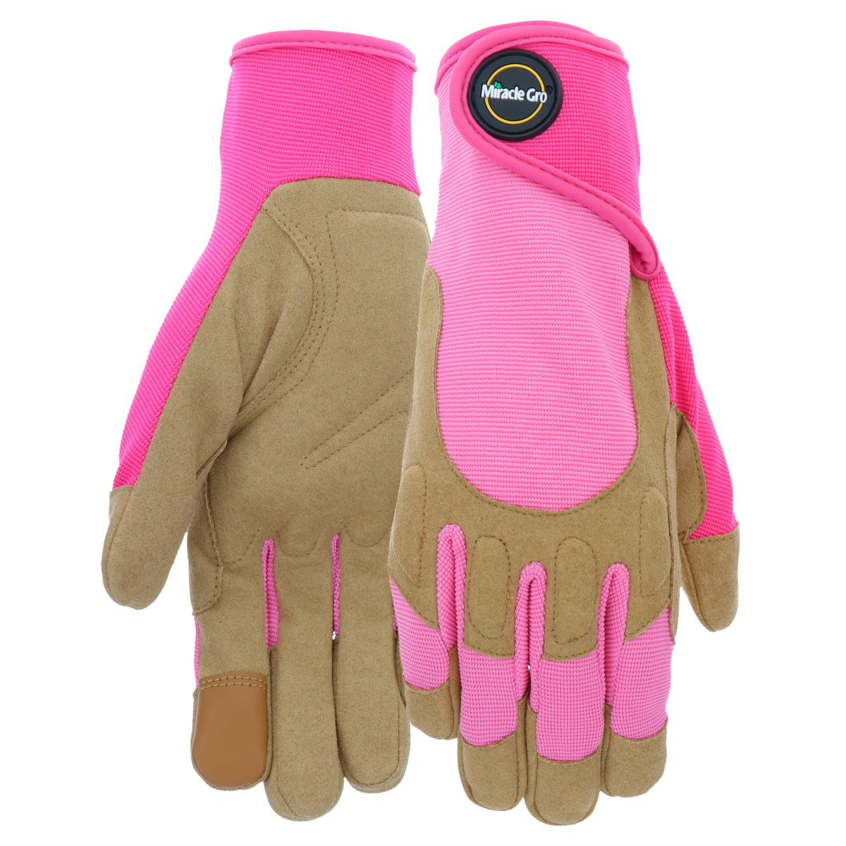 slide 1 of 9, Miracle-Gro Hook and Loop Wrist Glove with Padded Palm XS/S, 1 ct
