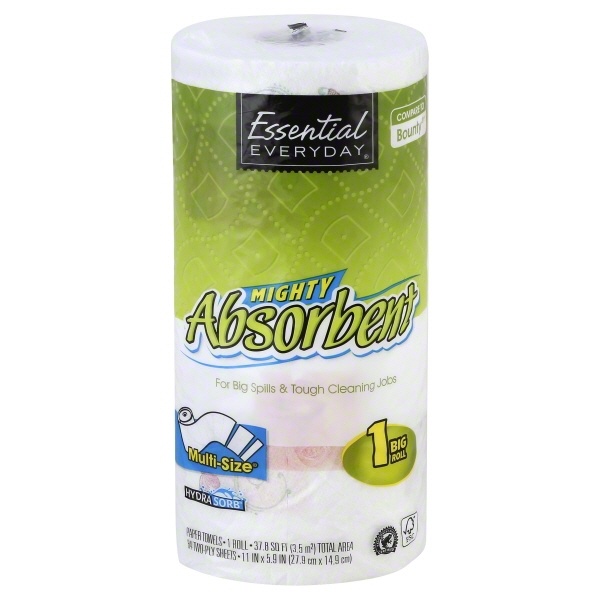 slide 1 of 1, Essential Everyday Single Roll Paper Towel, 84 ct