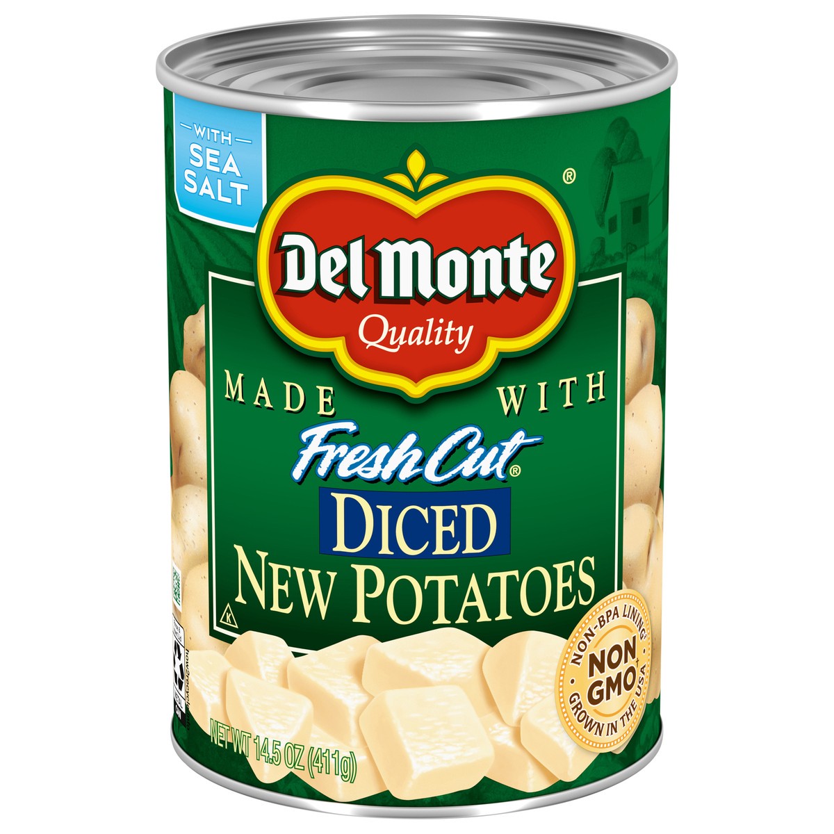 slide 1 of 7, Del Monte Diced Potatoes, 14.5 oz Can, 14.5 oz