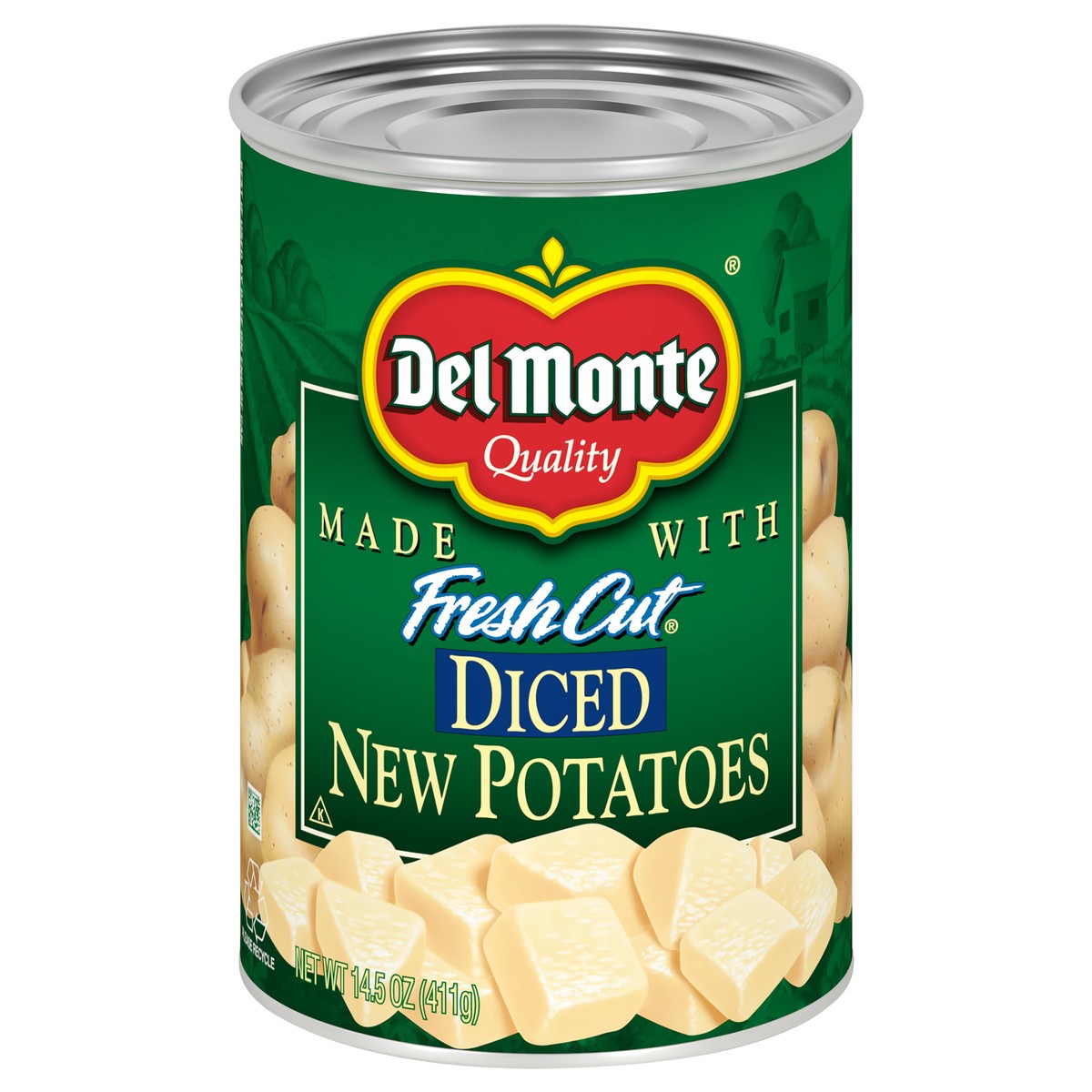 slide 1 of 7, Del Monte Fresh Cut Diced New Potatoes 14.5 oz Can, 14.5 oz