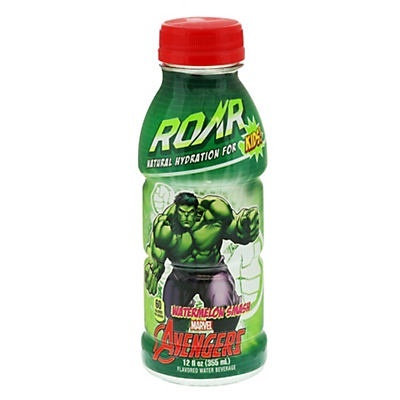 slide 1 of 1, Roar Hulk Marvel AvenGers Flavored Water BeveraGe, 12 oz