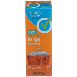 Simply Done Clear Trash Bags