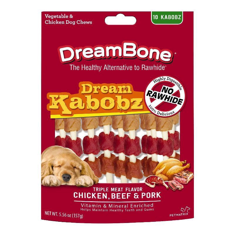 slide 3 of 4, DreamBone Dream Kabobz With Real Chicken Dog Treats, 18 ct