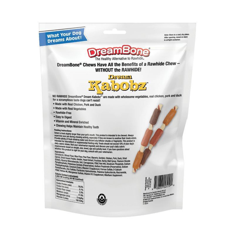 slide 4 of 4, DreamBone Dream Kabobz With Real Chicken Dog Treats, 18 ct