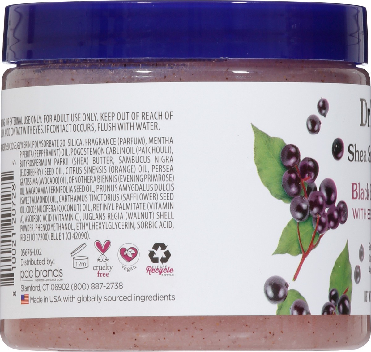 slide 5 of 9, Dr. Teal's Black Elderberry with Essential Oils Shea Sugar Scrub 19 oz, 19 oz