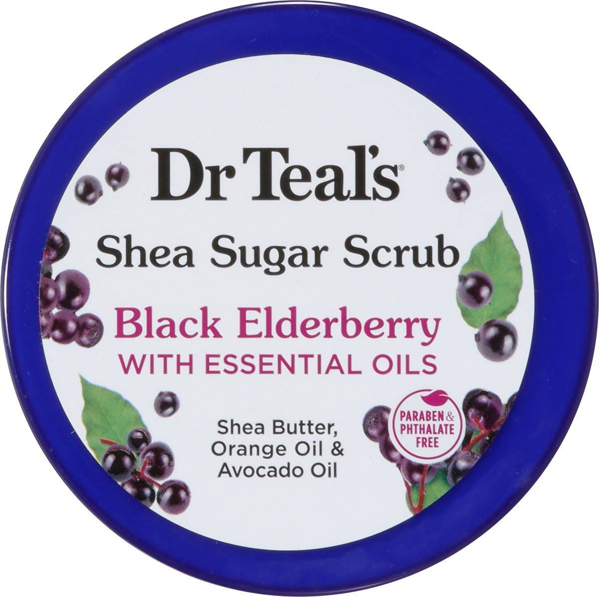 slide 7 of 9, Dr. Teal's Black Elderberry with Essential Oils Shea Sugar Scrub 19 oz, 19 oz