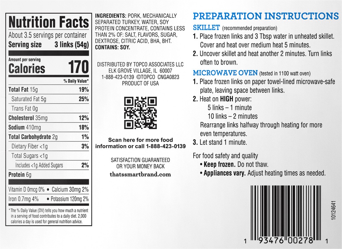 slide 6 of 13, That's Smart! Original Fully Cooked Sausage Links, 6.4 oz