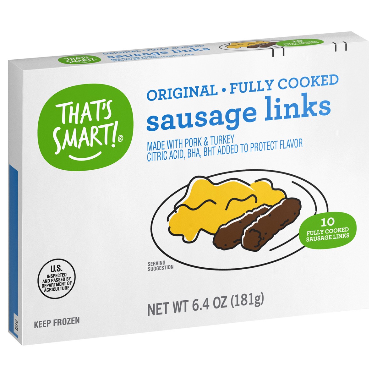 slide 12 of 13, That's Smart! Original Fully Cooked Sausage Links, 6.4 oz