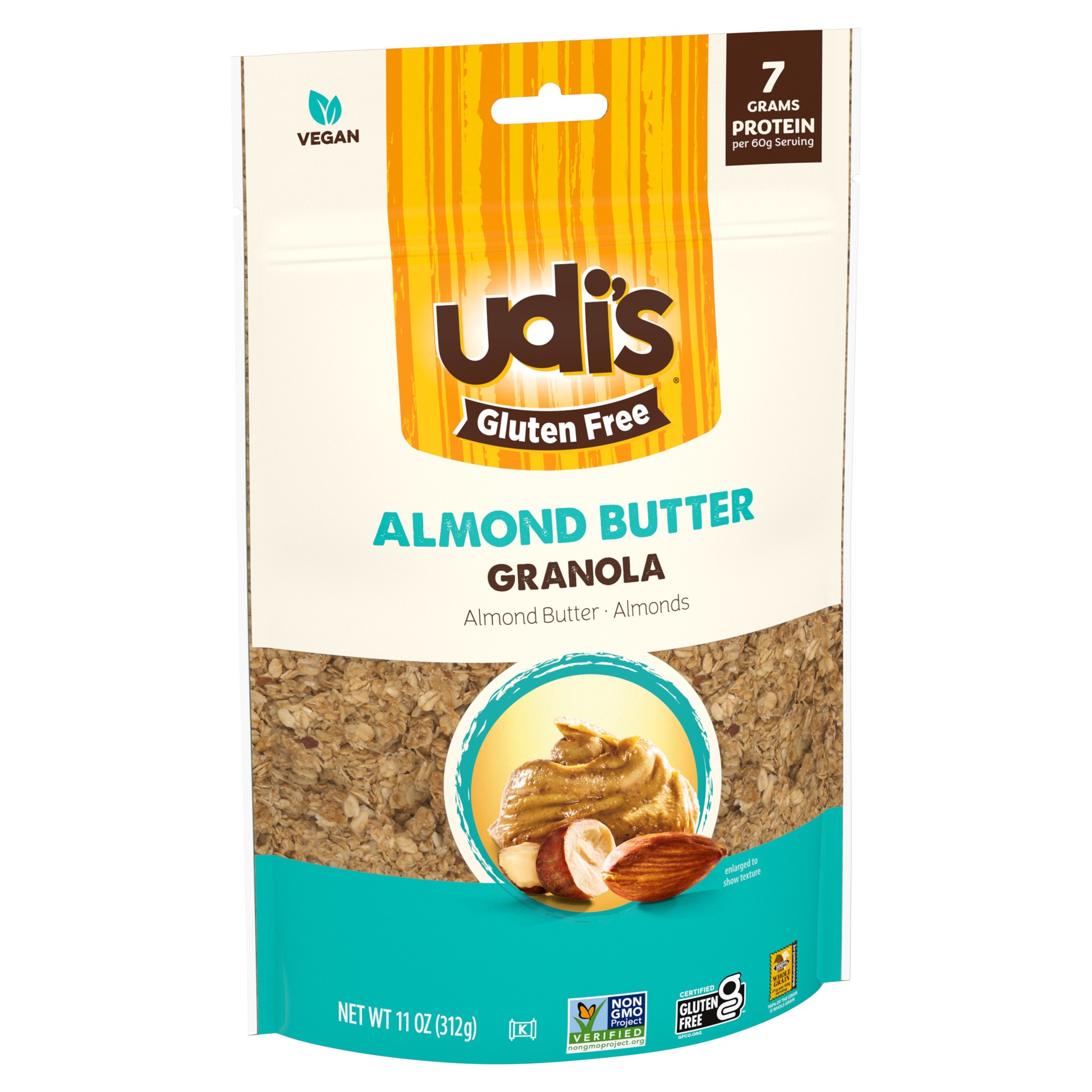 slide 5 of 5, Udi's Gluten Free Almond Butter Granola, 11 oz, 11 oz