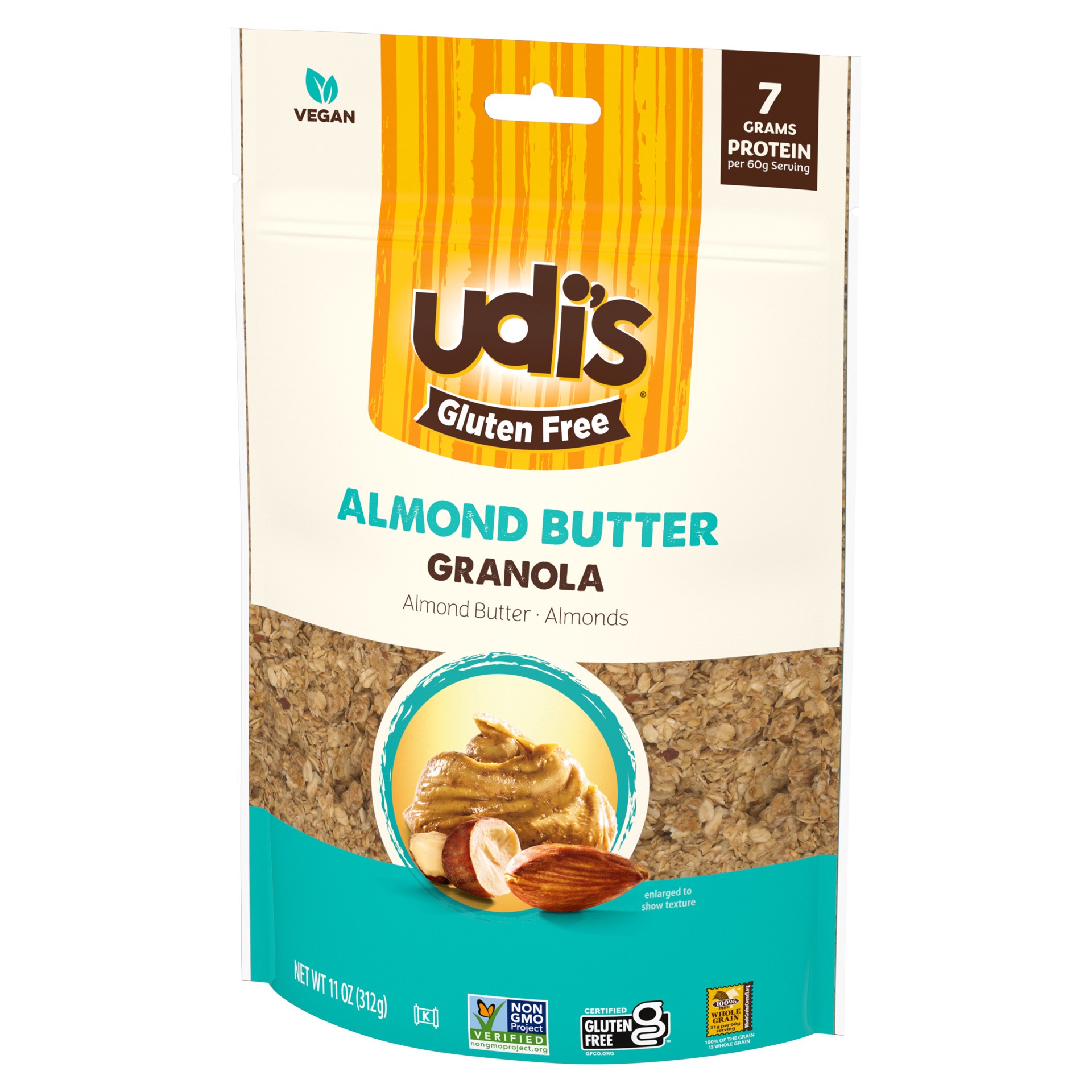 slide 4 of 5, Udi's Gluten Free Almond Butter Granola, 11 oz, 11 oz