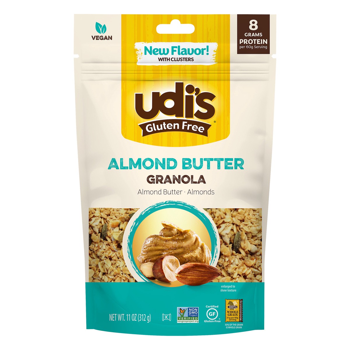 slide 1 of 5, Udi's Gluten Free Almond Butter Granola, 11 oz, 11 oz