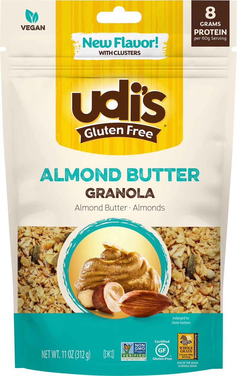 slide 1 of 5, Udi's Gluten Free Almond Butter Granola, 11 oz, 11 oz