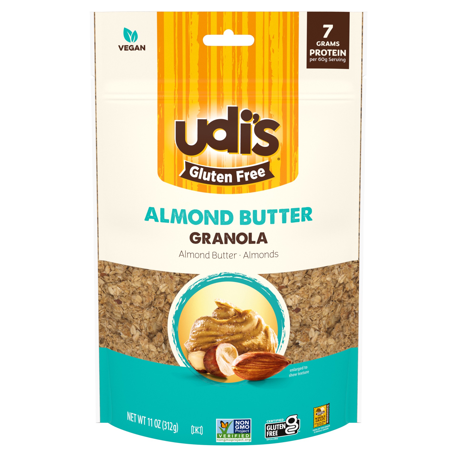 slide 1 of 5, Udi's Gluten Free Almond Butter Granola, 11 oz, 11 oz