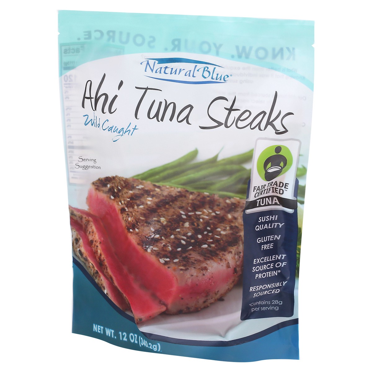 slide 12 of 13, Natural Blue Wild Caught Ahi Tuna Steaks 12 oz, 12 oz