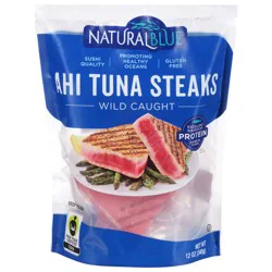 Natural Blue Wild Caught Ahi Tuna Steaks 12 oz