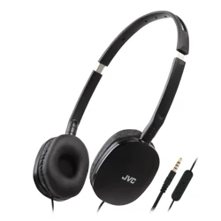 JVC Black Flats Headphones with Mic