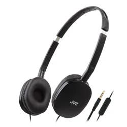 JVC Black Flats Headphones with Mic