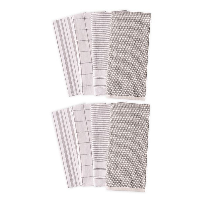 slide 1 of 2, Artisanal Kitchen Supply Dual Purpose Kitchen Towels - Grey, 8 ct