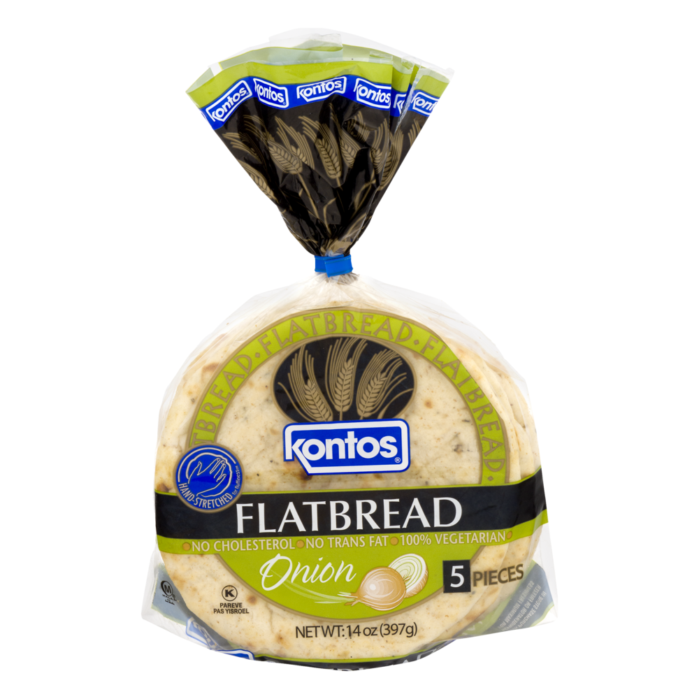 slide 1 of 1, Kontos Onion Flat Bread, 14 oz