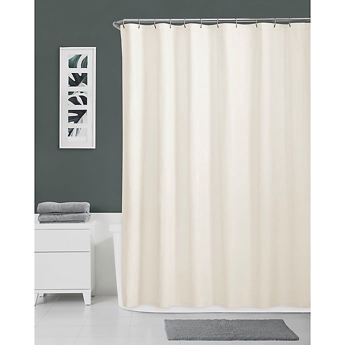 slide 1 of 7, Haven Recycled Cotton Water Repellent Shower Curtain Liner - Ivory, 70 in x 84 in