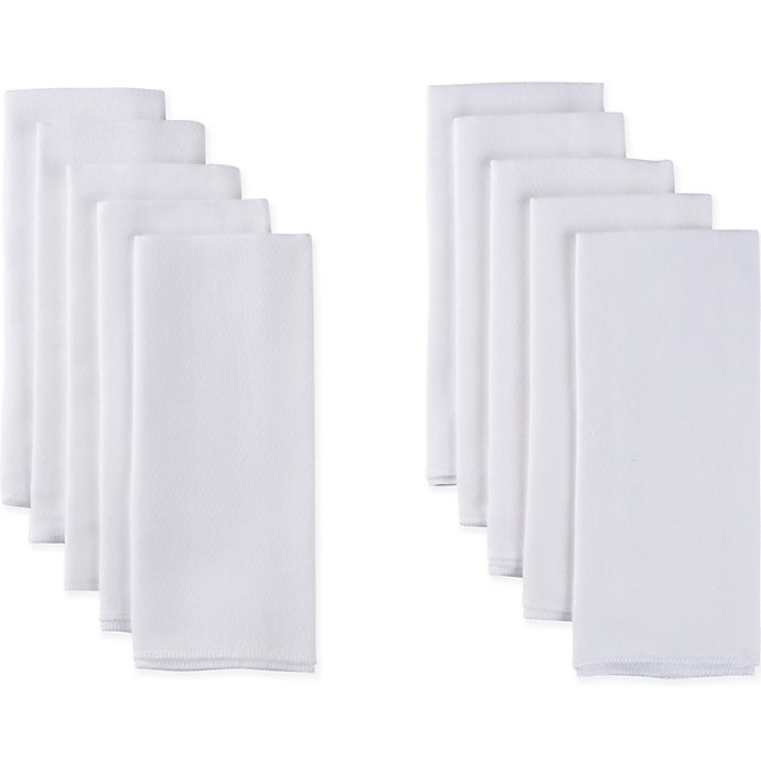 slide 1 of 1, Gerber Birdseye Flat Fold Cloth Diaper - White, 10 ct