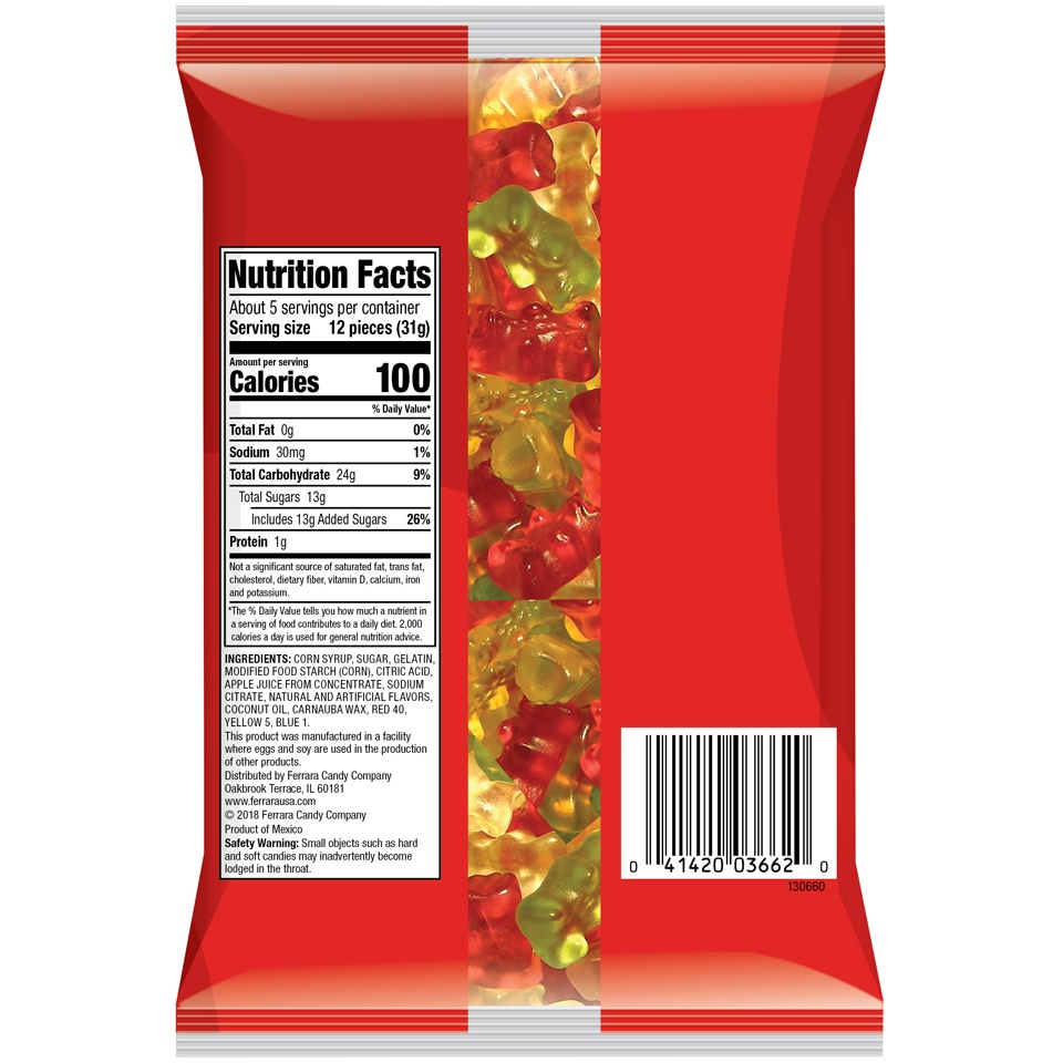 slide 2 of 2, Sathers Candy, Gummi Bears, 6 oz