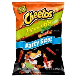 Cheetos Cheese Flavored Snacks Flamin Hot Limon Flavored 15 Oz