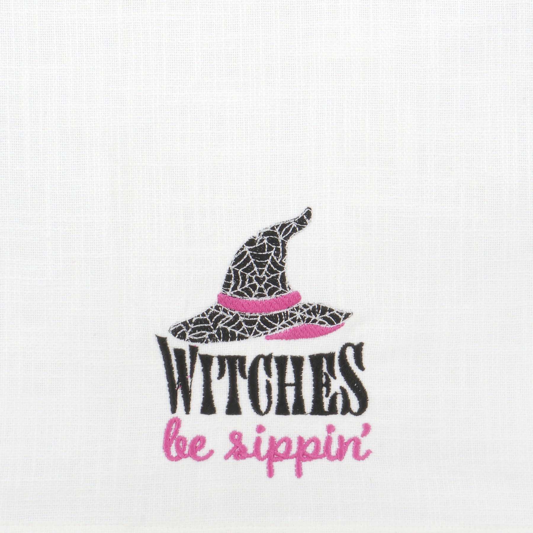 slide 2 of 2, Witches Be Sippin' Embroidered Tea Towel By Makery, 15 in x 22 in