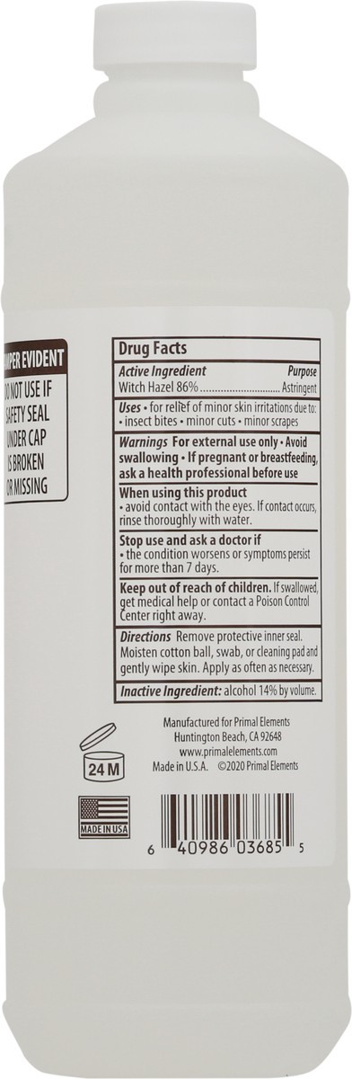 slide 8 of 10, Primal Elements Witch Hazel Astringent 16 fl oz, 16 fl oz