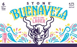 Stone Buenaveza Salt & Lime Lager Beer 6 ea