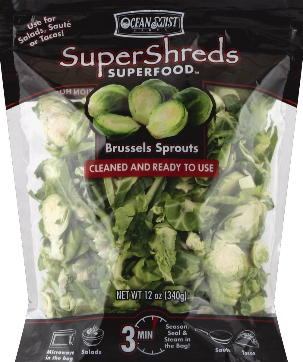 slide 2 of 2, Ocean Mist Farms Season & Steam Supershreds Superfood Brussels Sprouts Shreds, 12 oz