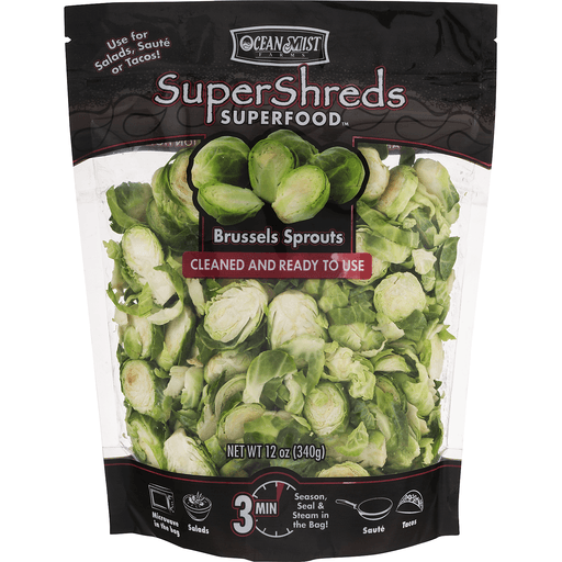slide 1 of 2, Ocean Mist Farms Season & Steam Supershreds Superfood Brussels Sprouts Shreds, 12 oz