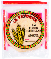 slide 1 of 1, La Favorita 6 Inch Flour Tortilla, 12 ct; 15 oz
