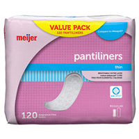 slide 15 of 25, Meijer Thin Pantiliners, Unscented, 120 ct