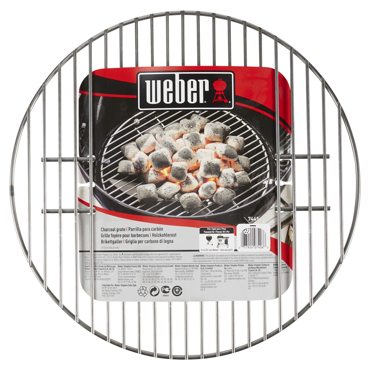 slide 1 of 1, Weber Charcoal Grate, 22.5 in