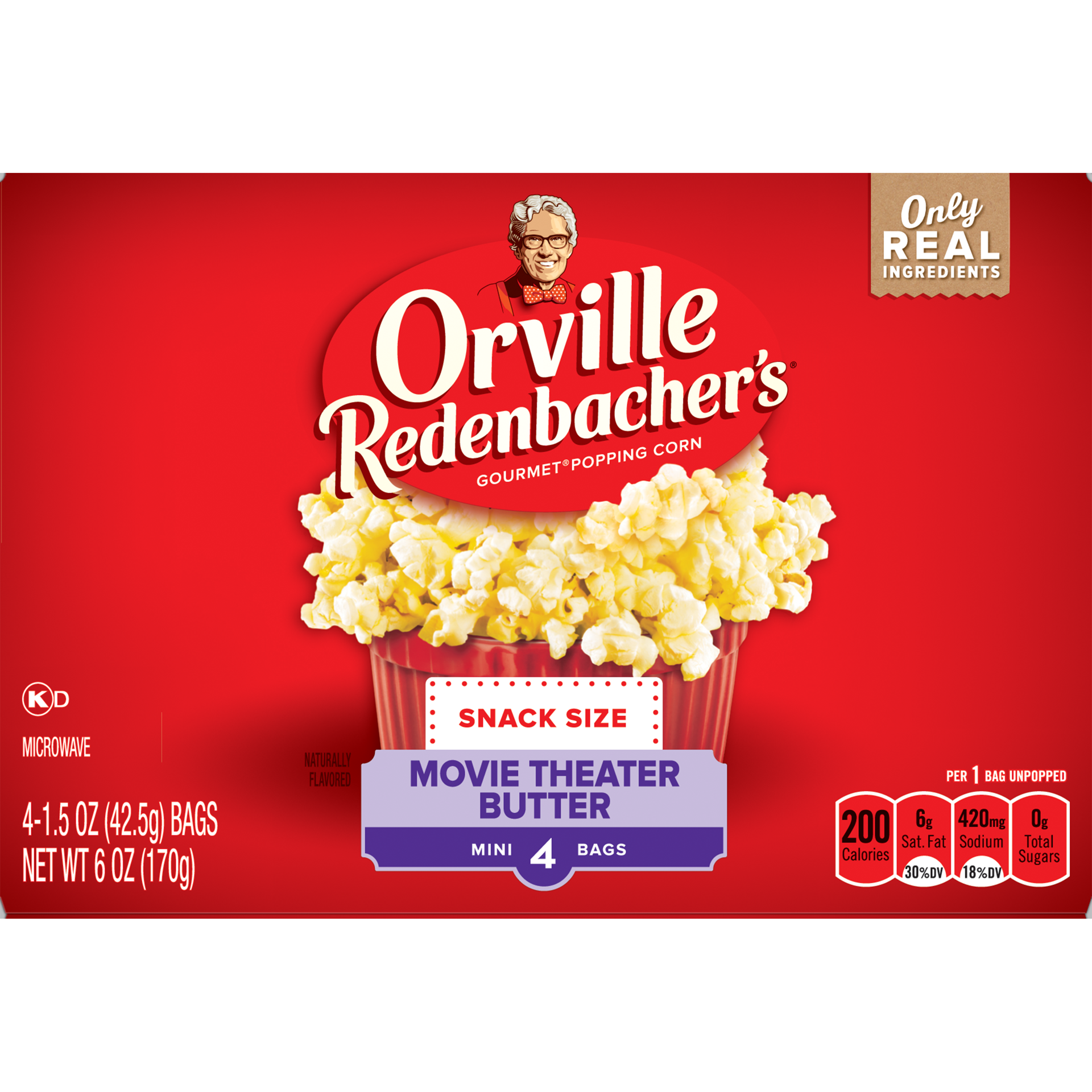 slide 2 of 2, Orville Redenbacher's Snack Size Mini Movie Theater Butter Kettle Corn 4 ea, 4 ct