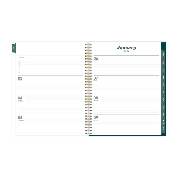 slide 2 of 5, Blue Sky Brit + Co Cyo Weekly/Monthly Planner, 8-1/2'' X 11'', Poppies Blue, January To December 2022, 136018, 1 ct
