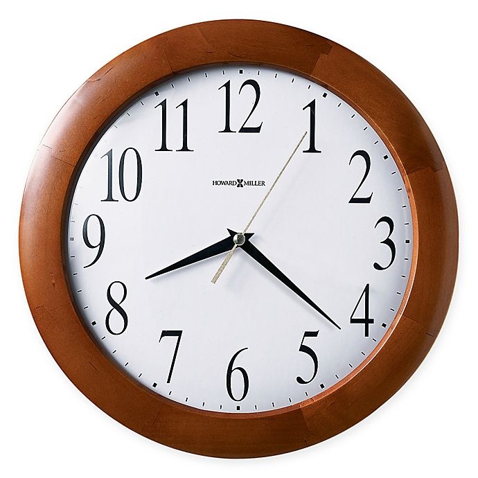 slide 1 of 1, Howard Miller Corporate Wall Clock - Windsor Cherry, 12.75 in